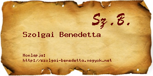 Szolgai Benedetta névjegykártya